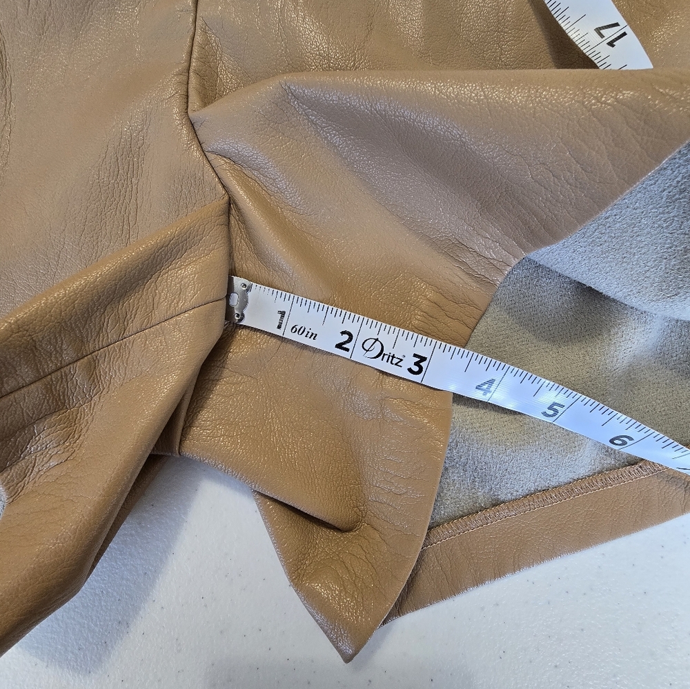 Anine Bing High Waist Shorts in Tan - Picture 7 of 11